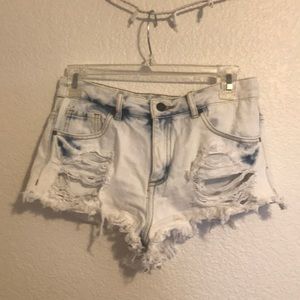 Forever 21 Distressed Jean Shorts